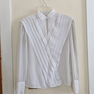 Vintage pleated Shirt Blouse size S